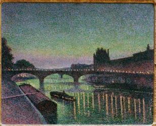 Le Louvre et le Pont du Caroussel, effet de Nuit