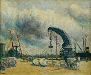 Der Hafen, Quai in Schiedamm, 1907