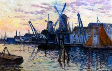 Windmühlen in Holland, 1908