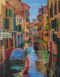 Reflexionen im Kanal von Venedig