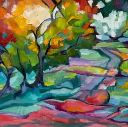 Lebendige abstrakte Landschaft