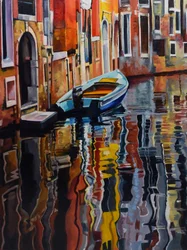 Lebhaftes Venedig-Boot