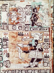 Der Madrider Kodex oder Codex Tro-Cortesianus behandelt Horoskope und astrologische Tabellen, die Hernán Cortés (1485-1547) nach Spanien brachte.