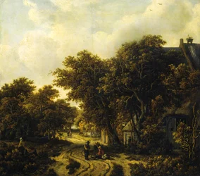 Landschaft mit Wirtshaus