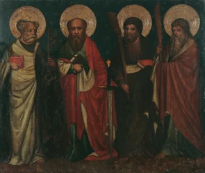 Die Apostel Petrus, Paulus, Jakobus d. J. und Simon