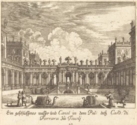 Palast und Kanal, Kardinal di Ferrara, Tivoli