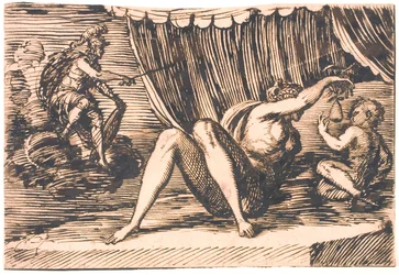 Mars, Venus hält eine Birne, und ein Kind