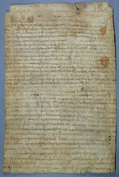 Dokument geschrieben von Wadomir (Uuademir) und seiner Frau Ercamberta, ca. 690-691