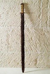 Merowingische Kunst: Schwert, 6. Jahrhundert. Gallien. Nationalmuseum für Archäologie in Saint-Germain-en-Laye