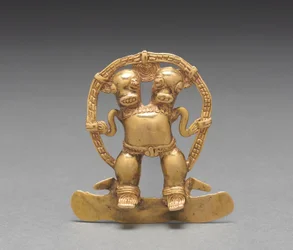 Doppelköpfiger Figurenanhänger, ca. 700-1550