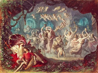 Monaco, Bühnenbild für eine Aufführung von Richard Wagners Tannhäuser am Münchner Nationaltheater