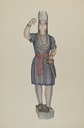 Indianer im Zigarrenladen, ca. 1938