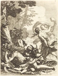 Bacchanal mit schlafendem Bacchus