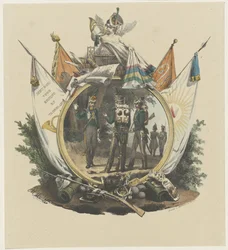 Medaille mit Freiwilligen Jägern der Universität Utrecht, 1830
