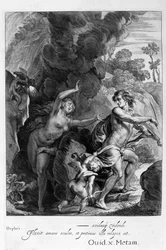 Orpheus, der Eurydike aus der Hölle führt, schaut zurück und verliert sie für immer, 1655