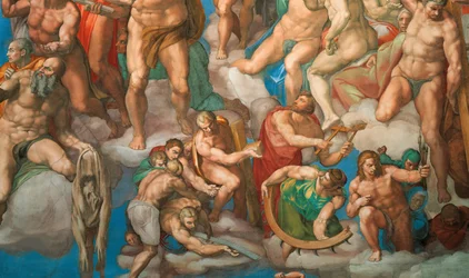 Das Jüngste Gericht Fresko der Sixtinischen Kapelle im Vatikan