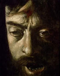 David mit dem Kopf von Goliath (Detail)