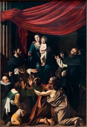 Madonna am Rosenkranz (Öl auf Leinwand)