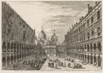 Ansichten von Venedig: Der Innenhof des Dogenpalastes
