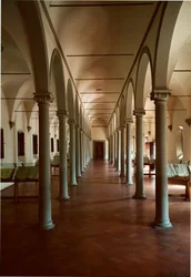 Bibliothek des Klosters San Marco in Florenz, Italien. Architektur von Michelozzo di Bartolommeo Michelozzi