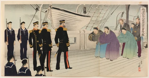 Kapitulation von Admiral Ding Ruchang, Kommandant der Beiyang-Flotte, nach dem Fall von Weihaiwei