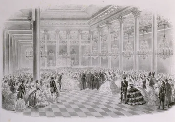 Ball im Saal der russischen Adelsversammlung anlässlich der Krönung von Kaiser Al