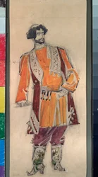 Kostümentwurf für die Oper Die Zarenbraut von Nikolai Rimski-Korsakow