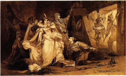 Die Verhaftung von Marina Mniszech, 1860