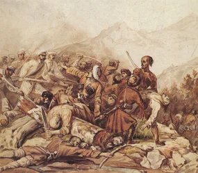 Die Schlacht am Valerik-Fluss am 11. Juli 1840, 1840