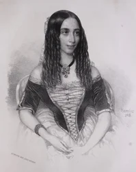 Porträt von Emília Lemouton (Barabás Miklós, 1845)
