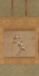 Ein Zweig von Birnenblüten