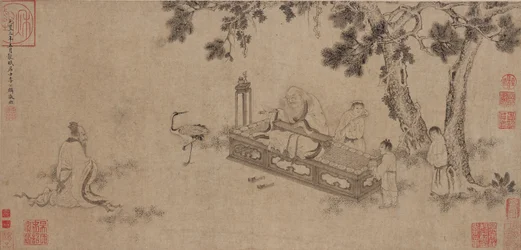 Laozi überreicht das Daodejing