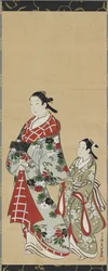 Yujo und ihre Schülerin Kamuro, Edo-Periode