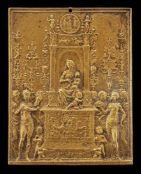 Madonna und Kind auf dem Thron mit Heiligen