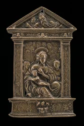 Madonna mit Kind und Heiligen, spätes 15. - frühes 16. Jahrhundert