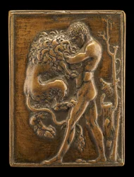 Stehender Herkules mit dem Nemeischen Löwen, ca. 1488-1489