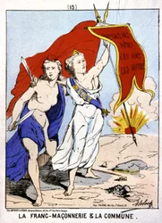Die mit La Commune verbündete Freimaurerei, um 1871