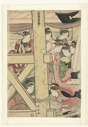 Genießen der Abendkühle auf einem Boot in Ryogoku