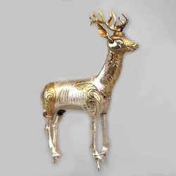 Hirsch, Arkhangai-Provinz, Khashaat-Tempel, Caydam, Mongolei, ca. 730 (Silber mit Vergoldung)