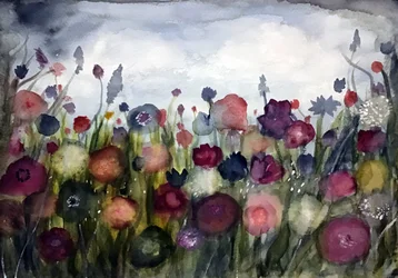 Träumerisches Blumenfeld