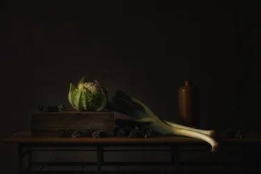 Dunkles Ernte-Stillleben