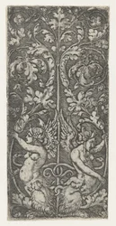 Ornament mit zwei Sphingen
