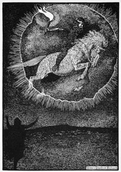 Die Vision des Mannes auf dem grauen Pferd, 1913