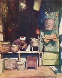 Ein Samenstand in Delhi (1903)