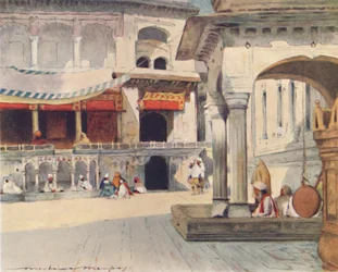 Im Tempel von Amritsar, 1905
