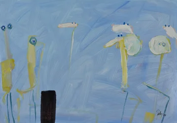 Verspielte gelbe Figuren