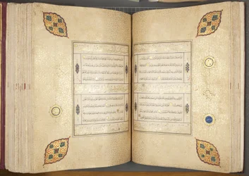 Fol 82 verso 83 recto, Timuriden-Koran, 1441