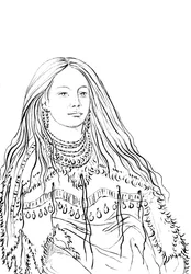 Porträt von Mint, amerikanische Ureinwohnerin, 1841