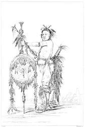 Sac oder Fox Krieger, Rock Island, Oberer Mississippi, 1841