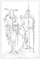 Sac oder Fox Krieger, Rock Island, Oberer Mississippi, 1841